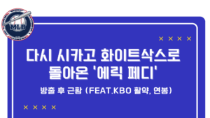 다시 시카고 화이트삭스로 돌아온 '에릭 페디' 방출 후 근황 (FEAT.KBO 활약, 연봉)